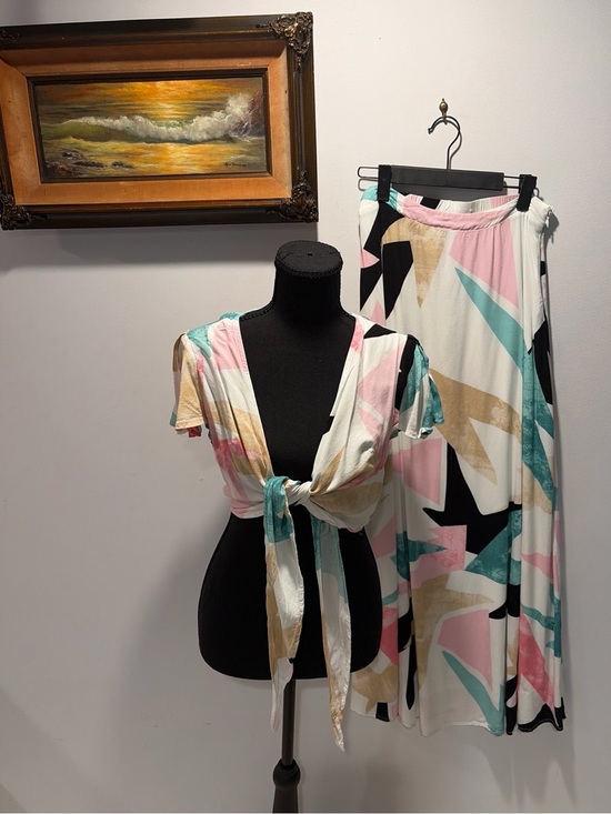 Lulus Dresses & Skirts - Lulus 2 Peice Dress Set Colorful Summer Resort Beach Party